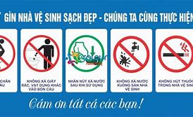 Bảng Nội Quy Nhà Vệ Sinh Học Sinh